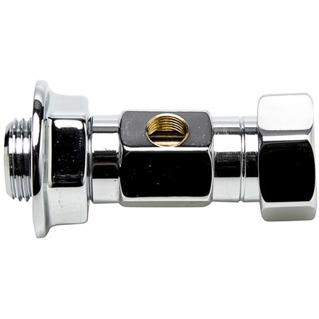 Round Shank w/ Threaded Hole - Chromed Brass