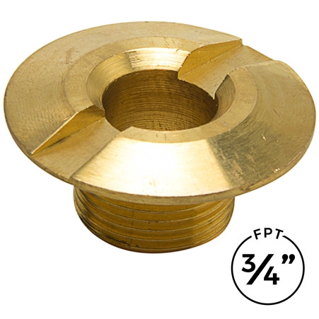 Brass Crock Plug - 3/4" Female Pipe Thread