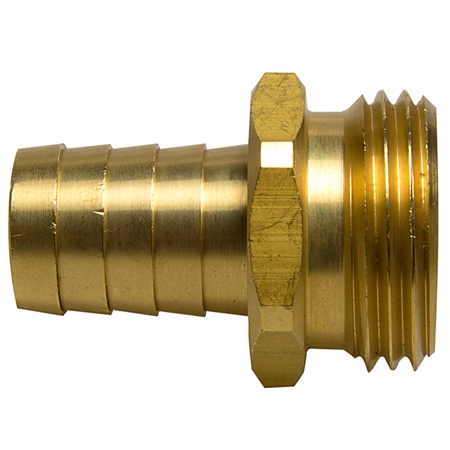 Brass Connector - Barb x Male Hose