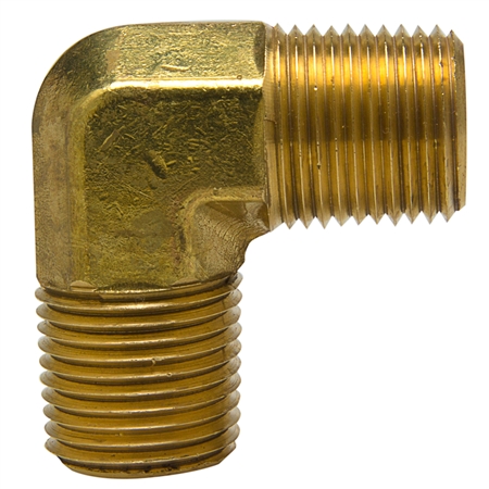 Brass 90 Degree Elbow - Male Pipe Thread x Male Pipe Thread