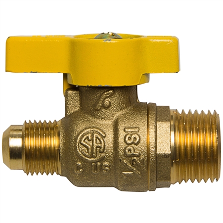 Straight Gas Valve - MPT x Flare
