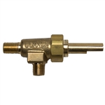 Top Burner Valve w/ Square Base - 3-1/8" Overall Length - 1" Stem - 1/8" Inlet - CBV-100BR