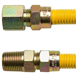 Gas Connector Yellow Coated - 3/8" Diameter