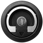 Flush-Mount Latch - Locking - Black - 304SS Pull