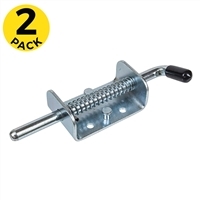 Right Hand SS Bolt Latch - Stop Pin - Black PVC Grip