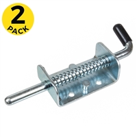 Left Hand Bolt Latch - Stop Pin - Black PVC Grip