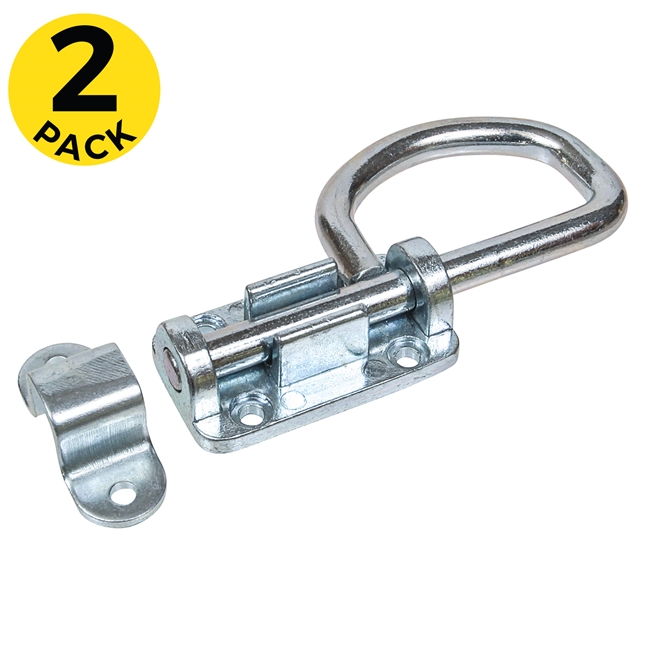 4 In Zinc Hook And Eye Latch (2-Pack) (Zinc)