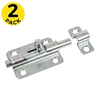 Barrel Bolt Latch w/ Keeper - Zinc Plated