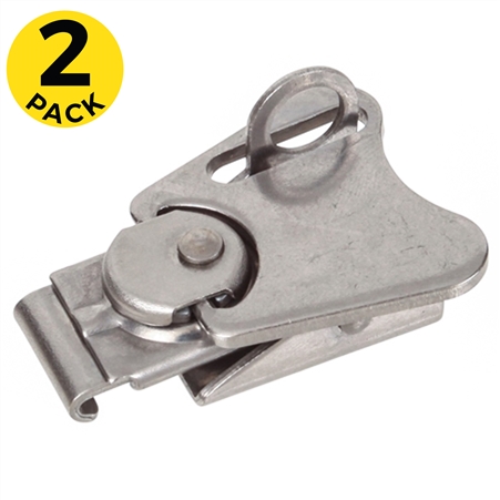 Small Padlockable Twist Latch w/ Long Slide - Stainless Steel