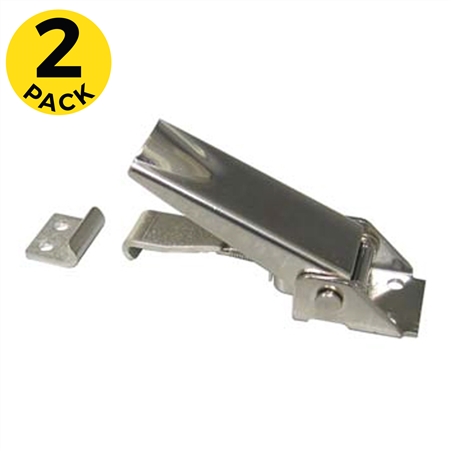Medium Adjustable Draw Pull Latch w/ Keeper - Electro-Polished Stainless Steel