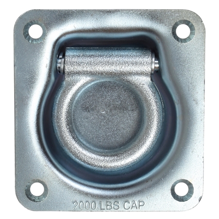 Recessed Tie Down Ring - 2,000lb Capacity - Zinc Plated Steel
