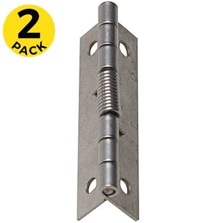 Butt Hinge - Stainless Steel - Holes - Spring Open - 1" x 2"