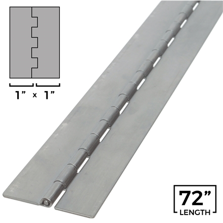 Stainless Steel Piano Hinge - 1" x 72" Length