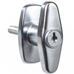 Rounded T Handle - Locking - Brushed Finish
