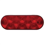 10 LED 6" Oval Stop,Turn,Tail Light - Red/Red