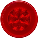 21 LED Round Light - Red LED/Lens - 4"
