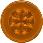 21 LED Round Light - Amber LED/Lens - 4"