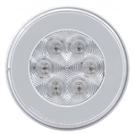 21 LED Round Light - Red LED - Clear Lens - 4"