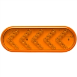 35 LED Oval Sequential Turn Signal - Amber