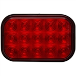 15 LED Rectangular S/T/T Light - Red/Red