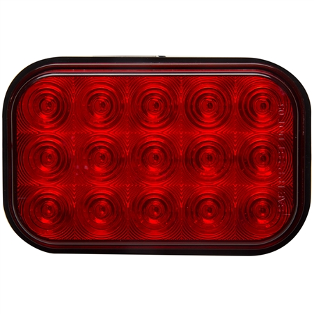 15 LED Rectangular S/T/T Light - Red/Red