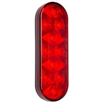 10 LED Oval Stop, Turn & Tail - Red/Red