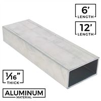 Aluminum Extrusion - 2" x 1" Tubing