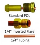 Marshall Excelsior Copper Pigtail - 1/4" M. INV. Flare x MPOL