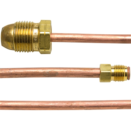Copper Pigtail - 1/4" M. INV. FLARE x MPOL - Short (Marshall Excelsior)