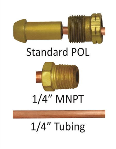 Copper Pigtail - 1/4" MNPT x MPOL - Short (Marshall Excelsior)