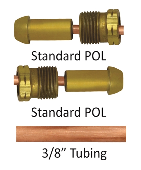 Copper Hogtail - 3/8" MPOL x MPOL - Long (Marshall Excelsior)