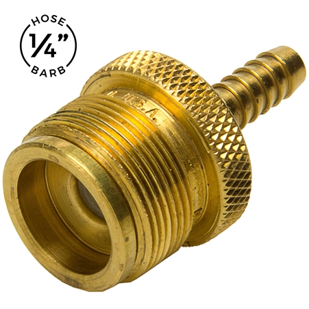 High Pressure Gas Connections - 1/4" Hose Barb - 9/16" 18 F. Left Hand (Marshall Excelsior)