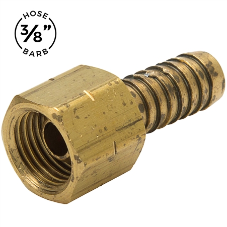 High Pressure Gas Connections - 3/8" Hose Barb - 9/16" 18 F. Left Hand (Marshall Excelsior)