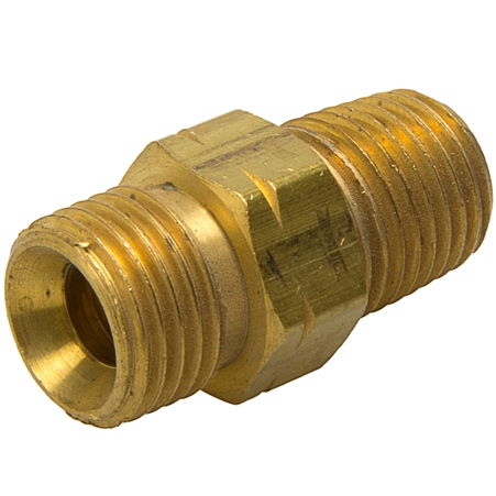 High Pressure Gas Connections - Outlet Bushing - 9/16" 18 Left Hand x 1/4" MNPT (Marshall Excelsior)
