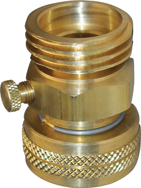 Hose End Fill Check Adapter - 1-3/4" F.ACME x 1-3/4" M.ACME -Swivel - Bleeder (Marshall Excelsior)