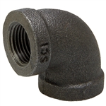 90 Degree Elbow - Threaded - Black