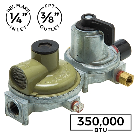 2 STAGE AUTO CHANGEOVER - 1/4" INV. FLARE (2) X 3/8" FPT - HIGH CAPACITY - 350,000BTU