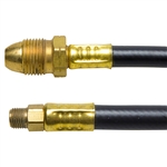 Marshall Excelsior Rubber Pigtail w/ Thermoplastic Hose - MPOL x 1/4" M INV FLARE