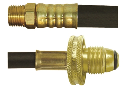 Rubber Pigtail w/ Thermoplastic Hose - M. SNPOL x 1/4" MNPT (Marshall Excelsior)