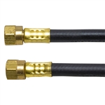 Marshall Excelsior Rubber Pigtail w/ Thermoplastic Hose - 3/8" F. FLARE SWIVEL x 3/8" F. FLARE SWIVEL
