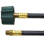 Marshall Excelsior Rubber Pigtail w/ Thermoplastic Hose - FEMALE QCC x 1/4" MNPT