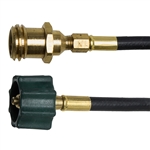 Marshall Excelsior Rubber Pigtail w/ Thermoplastic Hose - FEMALE QCC x Male QCC