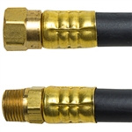 Marshall Excelsior Rubber Pigtail w/ Thermoplastic Hose - 3/8" MNPT x F FLARE SWIVEL