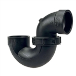 Swivel Black ABS P-Trap