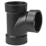 Black ABS Sanitary T