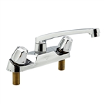 8" Two Handle Kitchen Faucet - Cast Spout - Chrome