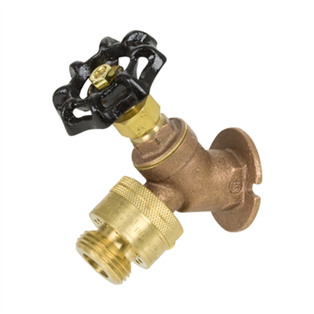 Brass Flanged Sillcock w/ Stuffing Box & Vacuum Breaker - FIP Inlet