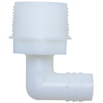 Plastic White Nylon - Pipe x Barb - Elbow