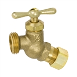Brass No Kink Hose Bibb - Compression Inlet