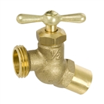 Brass No Kink Hose Bibb - Sweat Inlet